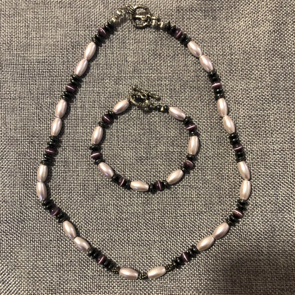 Beautiful Beaded Magnetic Healing Necklace and Bracelet